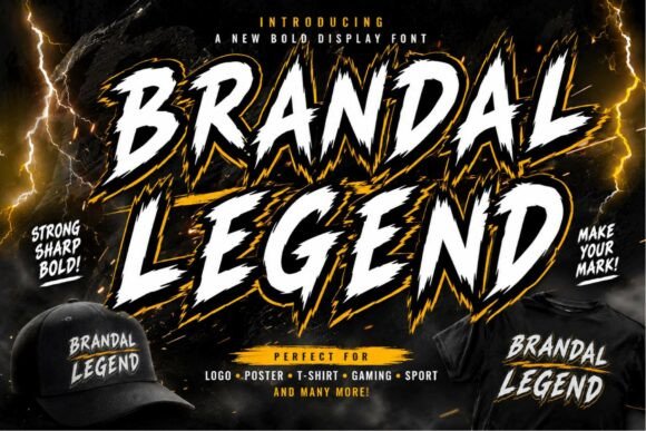 Brandal Legend: A Bold Display Font for Energetic Branding