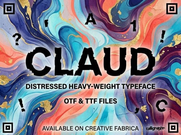 Claud: The Distressed Display Font That Elevates Handmade Brands