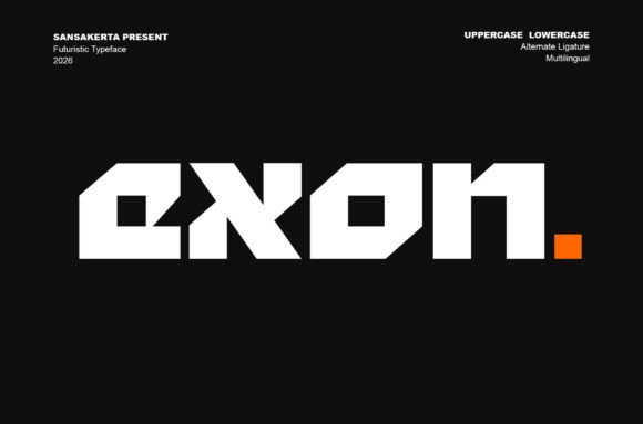 Exon Typeface: A Futuristic Display Font for Bold Branding