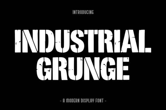 Industrial Grunge: A Bold Display Typeface for Editorial Design