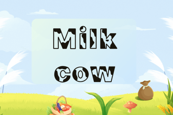 Milk Cow Font: A Bold Display Typeface for Creative Brands