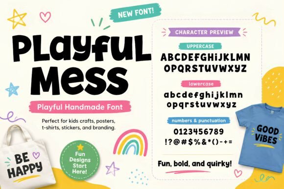 Playful Mess: The Perfect Handmade Display Font for Crafters